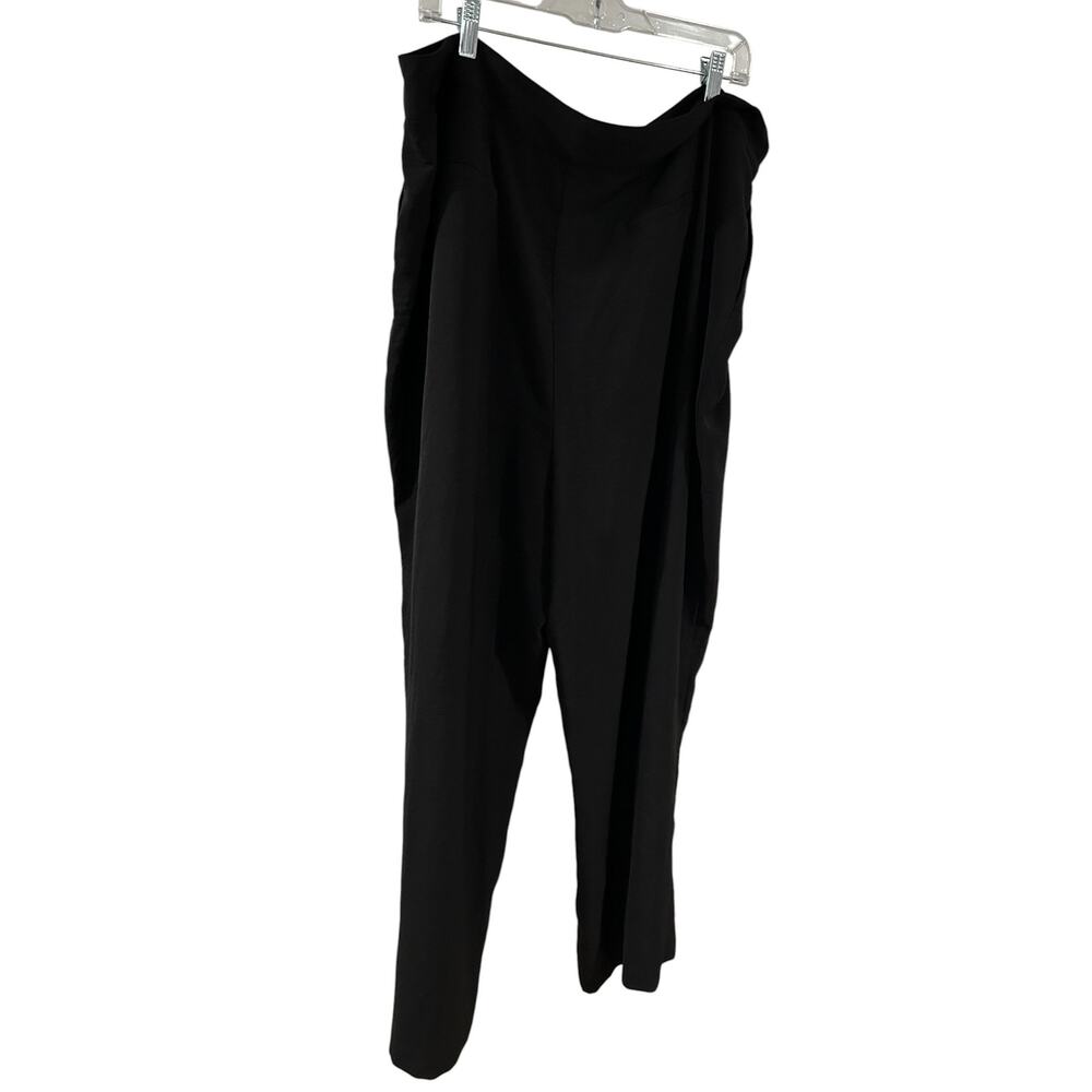 Nicole by Nicole Miller Black Jersey Knit High Rise Dress Pants Size 2X EUC